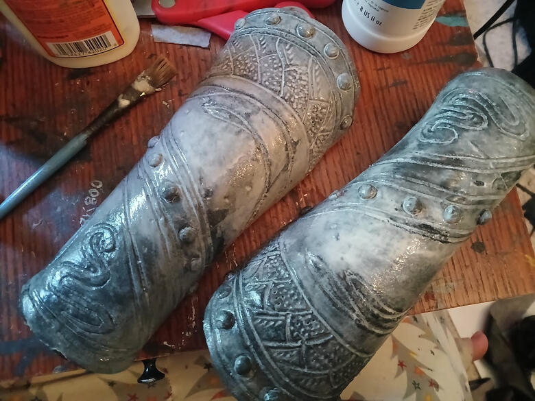 Armor prepped with Wood glue